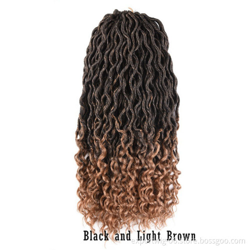 Soft Dread locks Extensions Faux Locs hair synthetic Braiding Curly Hair faux goddess locs hair extensions